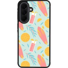 Coque Samsung Galaxy A37 - Silicone rigide noir Summer 2025 Pattern citron