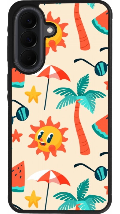 Coque Samsung Galaxy A37 - Silicone rigide noir Summer 2025 Pattern soleil