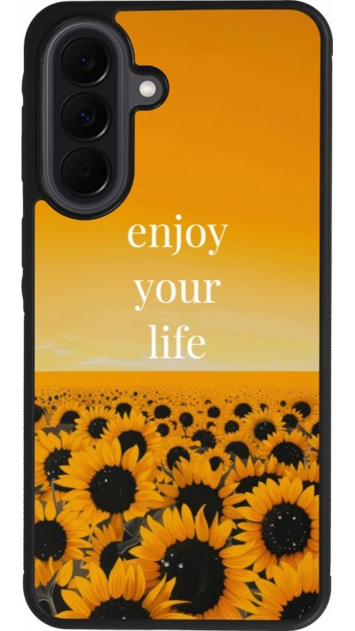 Coque Samsung Galaxy A37 - Silicone rigide noir Summer 2026 Enjoy your life