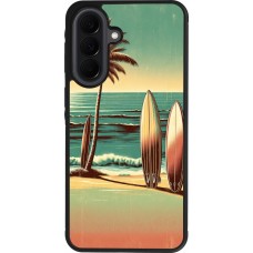 Coque Samsung Galaxy A37 - Silicone rigide noir Surf Paradise