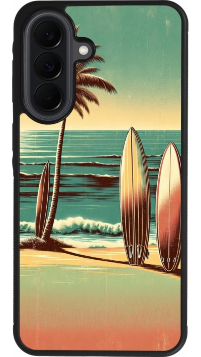 Coque Samsung Galaxy A37 - Silicone rigide noir Surf Paradise