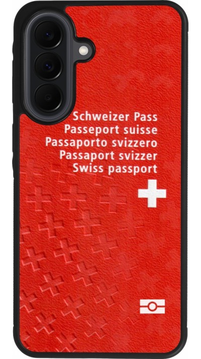 Coque Samsung Galaxy A37 - Silicone rigide noir Swiss Passport