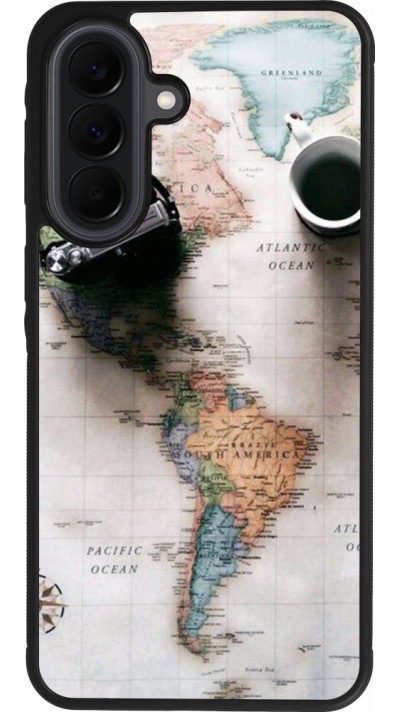 Coque Samsung Galaxy A37 - Silicone rigide noir Travel 01