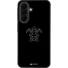 Coque Samsung Galaxy A37 - Silicone rigide noir Turtles lines on black