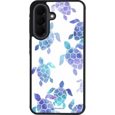 Samsung Galaxy A37 Case Hülle - Silikon schwarz Turtles pattern watercolor