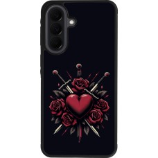 Coque Samsung Galaxy A37 - Silicone rigide noir Valentine 2024 gothic love