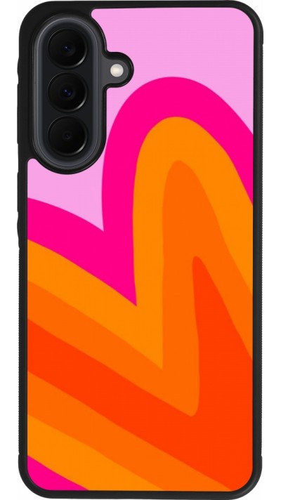 Coque Samsung Galaxy A37 - Silicone rigide noir Valentine 2024 heart gradient