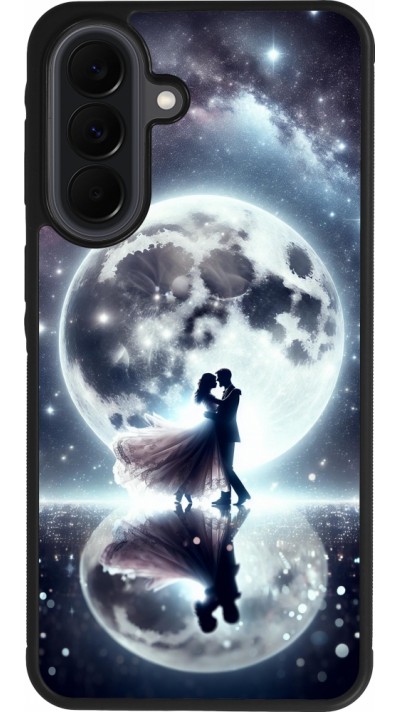 Coque Samsung Galaxy A37 - Silicone rigide noir Valentine 2024 Love under the moon