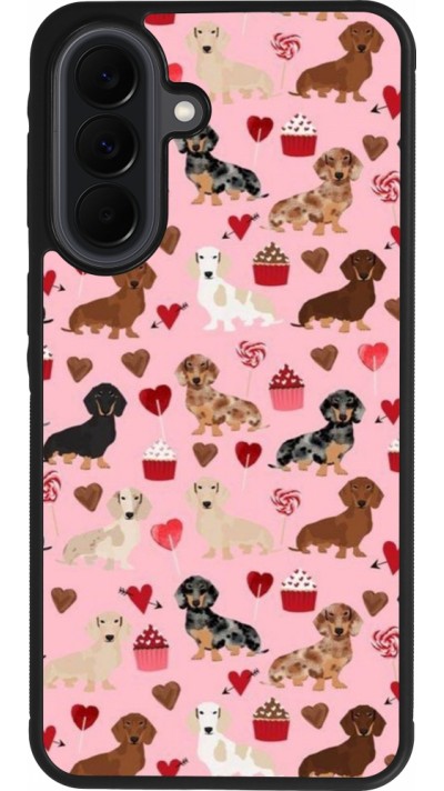 Coque Samsung Galaxy A37 - Silicone rigide noir Valentine 2024 puppy love