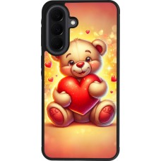 Coque Samsung Galaxy A37 - Silicone rigide noir Valentine 2024 Teddy love