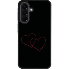 Coque Samsung Galaxy A37 - Silicone rigide noir Valentine 2023 attached heart