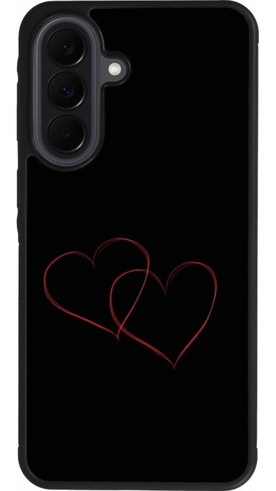 Coque Samsung Galaxy A37 - Silicone rigide noir Valentine 2023 attached heart