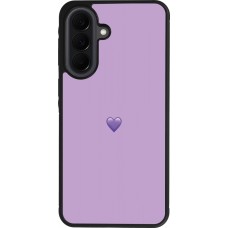 Coque Samsung Galaxy A37 - Silicone rigide noir Valentine 2023 purpule single heart