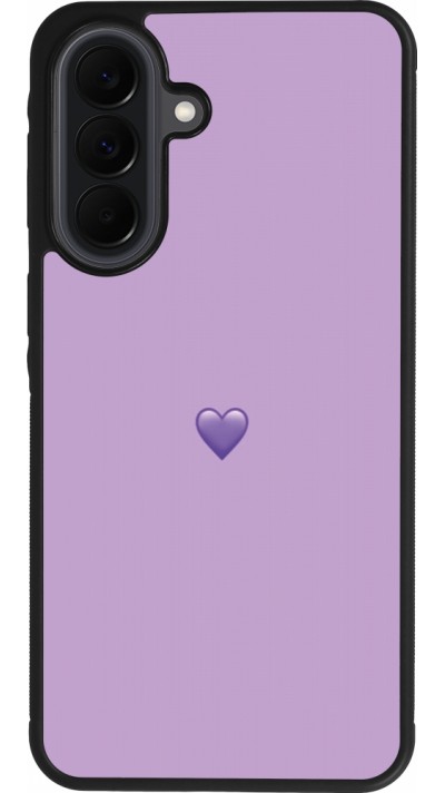 Coque Samsung Galaxy A37 - Silicone rigide noir Valentine 2023 purpule single heart