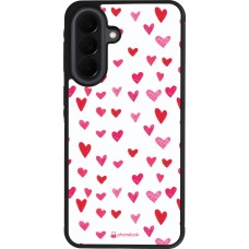 Coque Samsung Galaxy A37 - Silicone rigide noir Valentine 2022 Many pink hearts