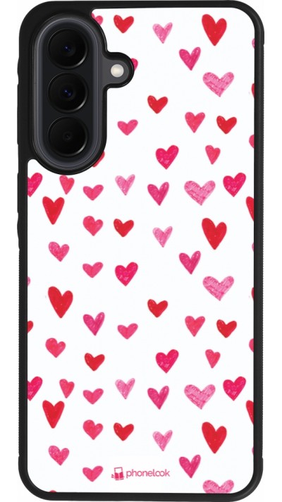 Coque Samsung Galaxy A37 - Silicone rigide noir Valentine 2022 Many pink hearts