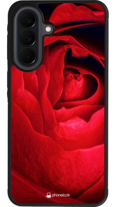 Coque Samsung Galaxy A37 - Silicone rigide noir Valentine 2022 Rose