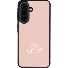 Coque Samsung Galaxy A37 - Silicone rigide noir Valentine 2023 three minimalist hearts