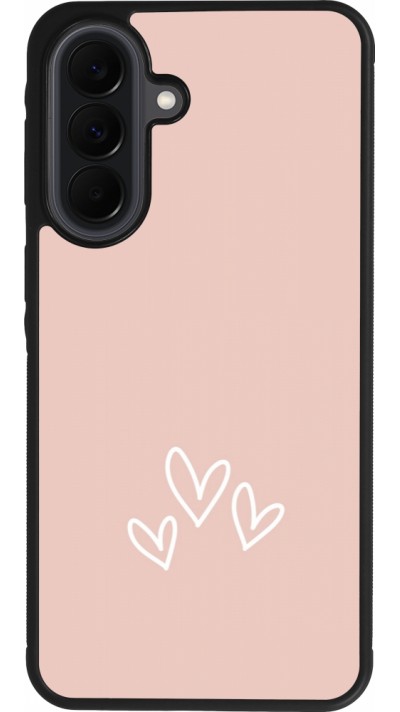 Coque Samsung Galaxy A37 - Silicone rigide noir Valentine 2023 three minimalist hearts