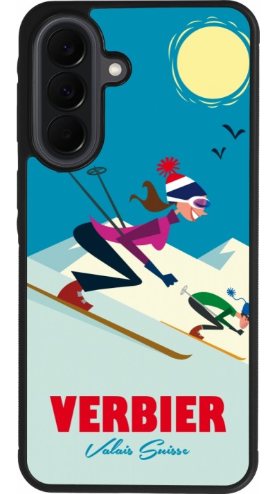 Coque Samsung Galaxy A37 - Silicone rigide noir Verbier Ski Downhill