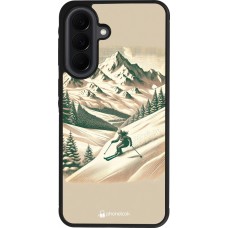 Coque Samsung Galaxy A37 - Silicone rigide noir Vintage Ski Mountain