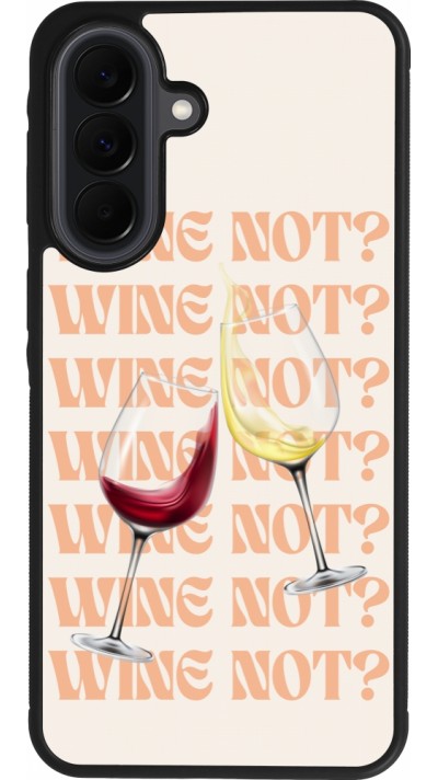 Coque Samsung Galaxy A37 - Silicone rigide noir Wine not