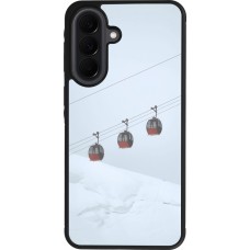 Coque Samsung Galaxy A37 - Silicone rigide noir Winter 22 ski lift