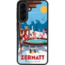 Coque Samsung Galaxy A37 - Silicone rigide noir Zermatt Mountain Jacuzzi