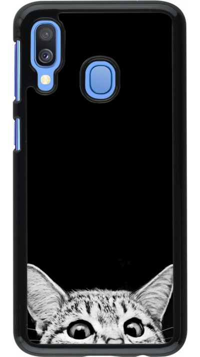 Coque Samsung Galaxy A40 - Cat Looking Up Black