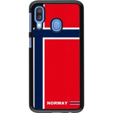 Coque Samsung Galaxy A40 - Maillot de football Norvège 2026 personnalisable
