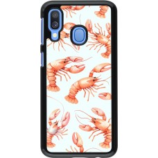 Coque Samsung Galaxy A40 - Pattern de homards pastels