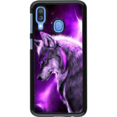 Coque Samsung Galaxy A40 - Purple Sky Wolf