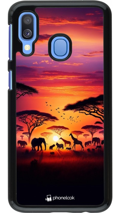 Coque Samsung Galaxy A40 - Safari sunset wildlife