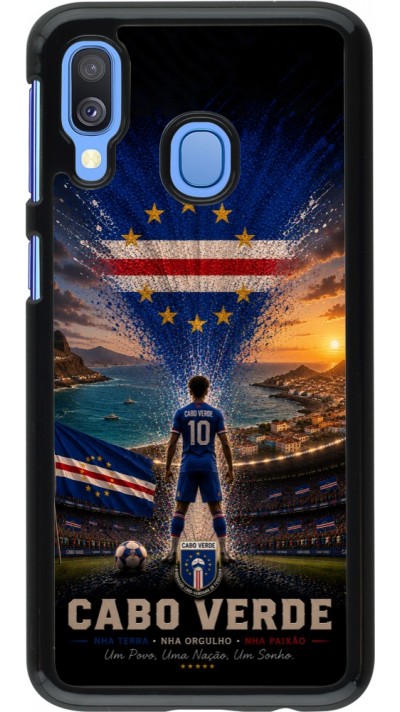 Coque Samsung Galaxy A40 - Football Cap-Vert splash 2026