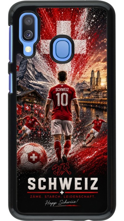 Coque Samsung Galaxy A40 - Football Schweiz splash 2026