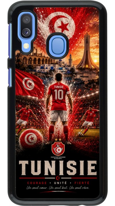 Coque Samsung Galaxy A40 - Football Tunisie splash 2026
