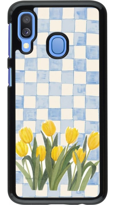 Coque Samsung Galaxy A40 - Blue vichy tulips 2026