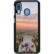 Coque Samsung Galaxy A40 - Cow with tulips 2026