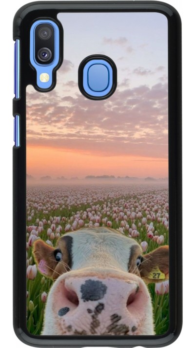 Coque Samsung Galaxy A40 - Cow with tulips 2026