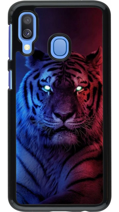 Coque Samsung Galaxy A40 - Tiger Blue Red
