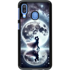 Samsung Galaxy A40 Case Hülle - Valentin 2024 Liebe unter dem Mond