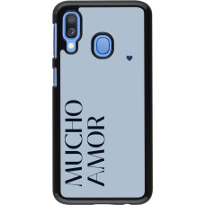 Samsung Galaxy A40 Case Hülle - Valentine 2024 mucho amor azul