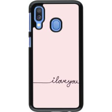 Samsung Galaxy A40 Case Hülle - Valentine 2023 i love you writing