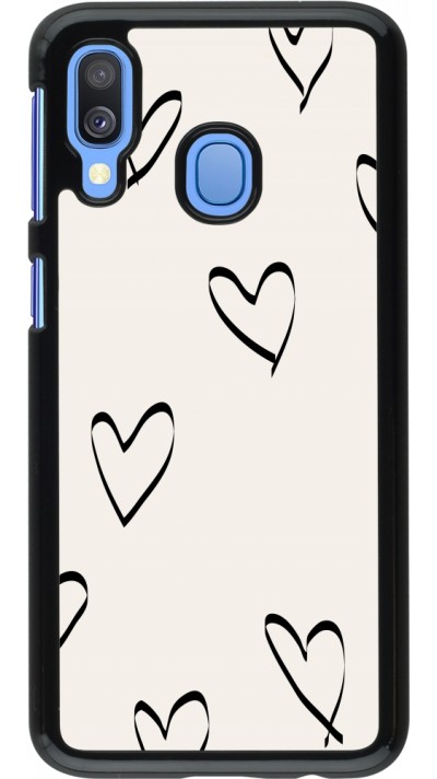 Coque Samsung Galaxy A40 - Valentine 2023 minimalist hearts