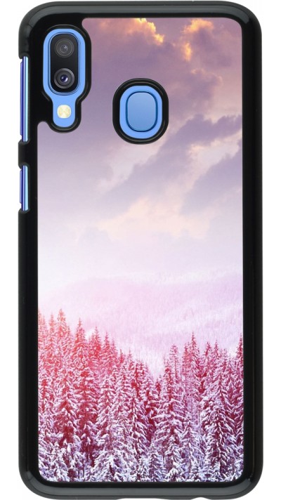 Coque Samsung Galaxy A40 - Winter 22 Pink Forest