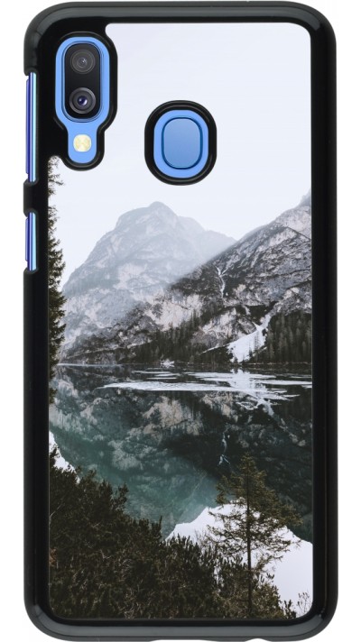 Coque Samsung Galaxy A40 - Winter 22 snowy mountain and lake