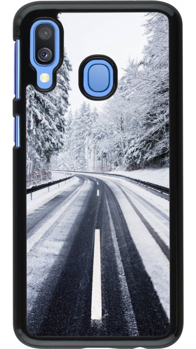 Coque Samsung Galaxy A40 - Winter 22 Snowy Road