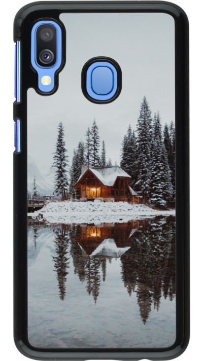 Coque Samsung Galaxy A40 - Winter 25 Winter house forest afternoon