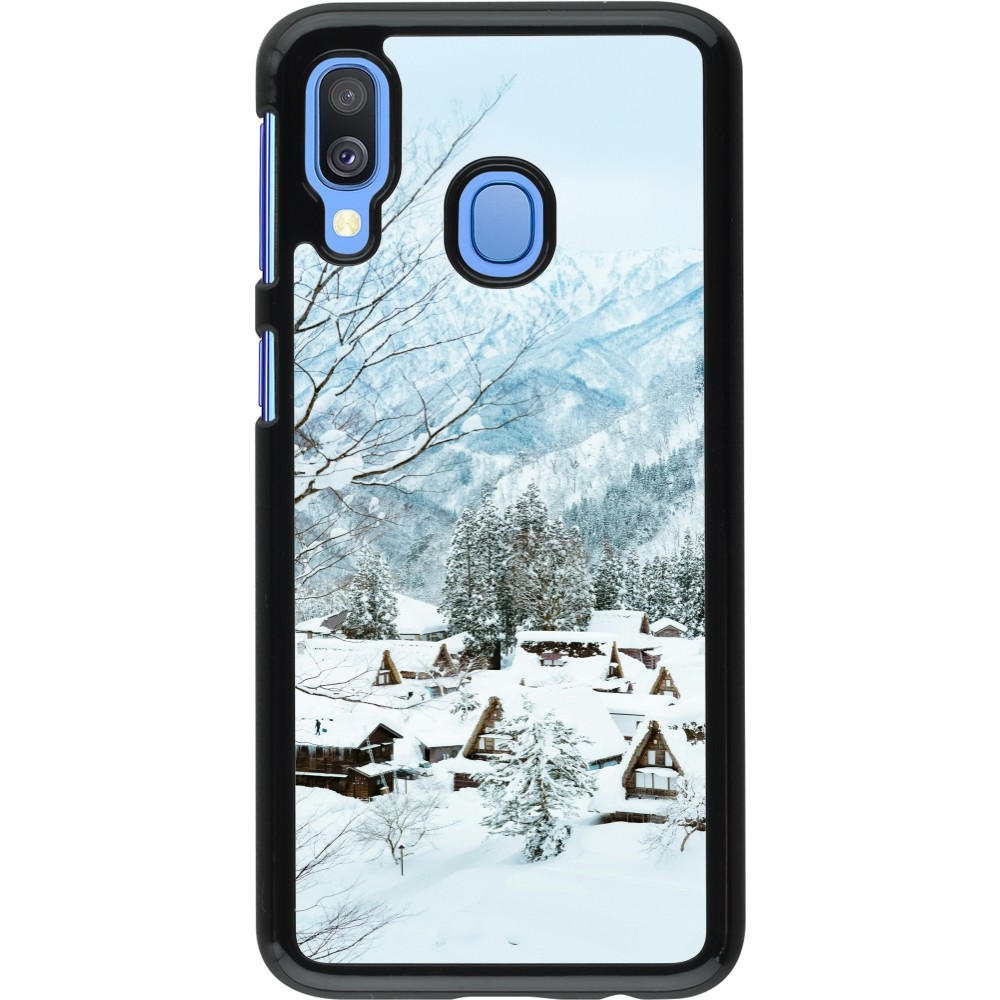 Coque Samsung Galaxy A40 - Winter 25 Winter snowy landscape