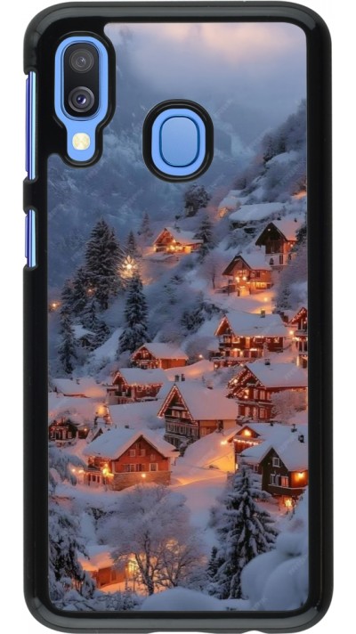 Coque Samsung Galaxy A40 - Winter 25 Winter snowy village